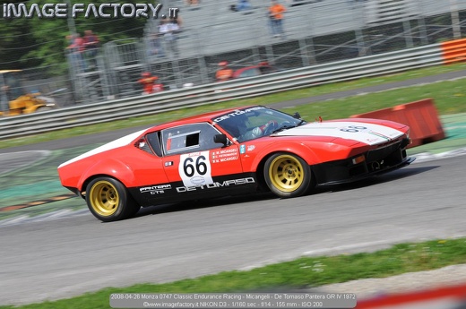 2008-04-26 Monza 0747 Classic Endurance Racing - Micangeli - De Tomaso Pantera GR IV 1972